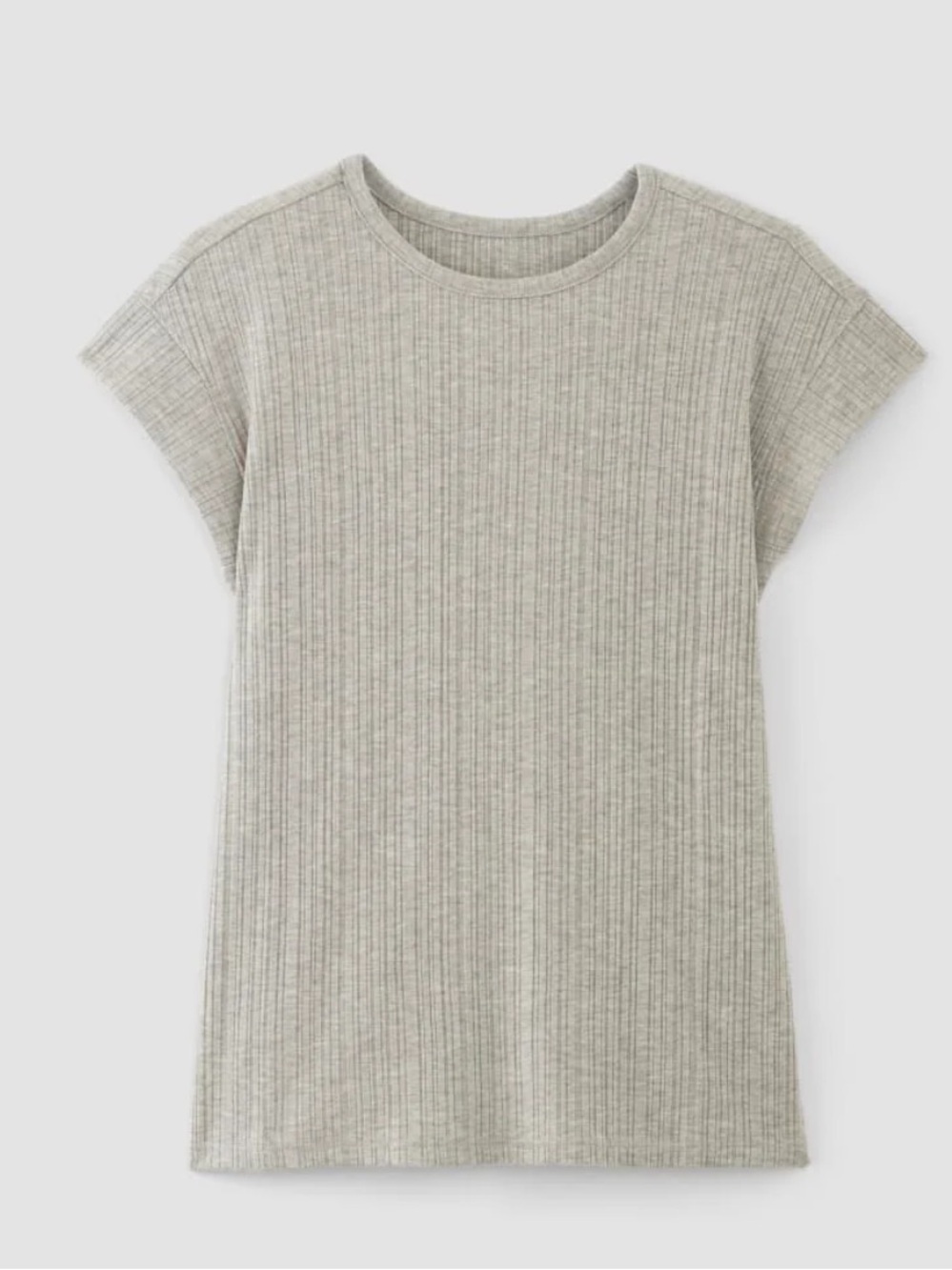 NWT Everlane Off White Rib Muscle Tee Short Sleeve Neutral Chic Feminine Casual